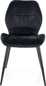 SI Stolička Jake Velvet čierna