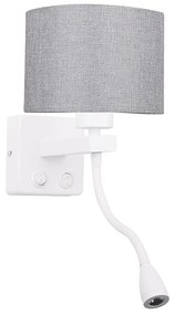 LED Flexibilné svietidlo POLO 1xE27/40W+LED/2W 230V biela
