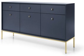 Komoda Mono II 154 cm modrá/zlatá