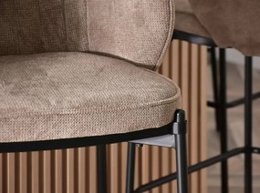 Barová čalúnená stolička KYLE hnedá