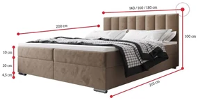 Čalúnená posteľ SARINA 4 - itaka 39 / 160x200