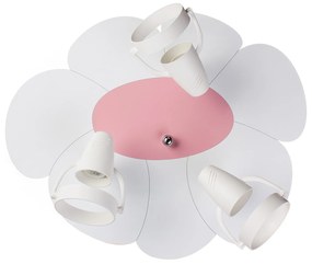 HELLUX Detské stropné svietidlo LUPEN E14 ružová / biela 5244409