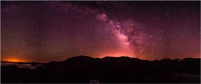 Obraz ružovej mliečnej cesty (120x50 cm)