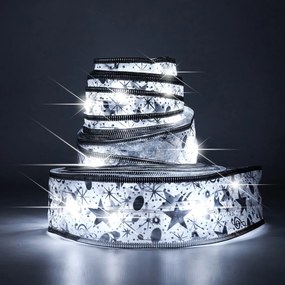 LED dekoratívna stuha 10m | studená biela