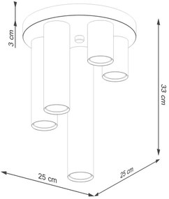 Sollux SL.1465 - Bodové svietidlo LAGOS 5xGU10/10W/230V biela