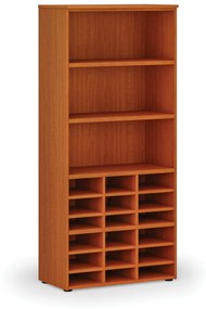 Triediaci regál PRIMO WOOD, 1781 x 800 x 420 mm, 18 priehradiek, čerešňa