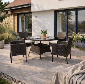 Záhradný nábytok AZUL hnedý/béžový