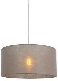 Vidiecka závesná lampa biela s tupým odtieňom 50 cm - Combi 1