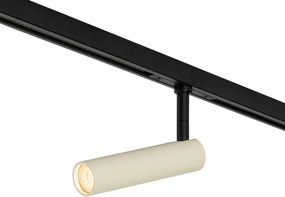 Moderné bodové svetlo béžové s čiernou pre 1-fázový koľajnicový systém - Slimline Uzzy