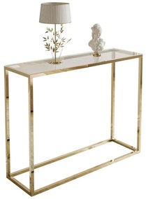 KONZOLA FAITH ZLATÝ LESK + SKLO 100 cm