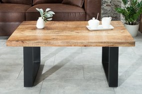 Konferenčný stolík Iron Craft 100 cm mango prírodný rám v tvare U