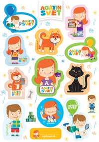 Samolepky Agáty a Mateja A5