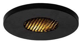 Sada 6 moderných kúpeľňových zapustených bodových svetiel čierna IP54 - Shed Honey