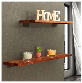 Polica na stenu s konzolou Lisa 75 cm PALISANDER