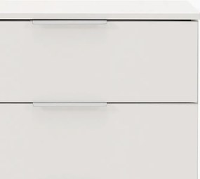 Nočný stolík Easy Plus, 3 zásuvky, alpská biela