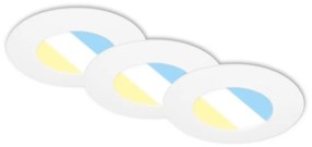 Briloner 7598036 -SADA 3x LED Koupelnové podh. svítidlo LED/4,9W/230V IP44 biela