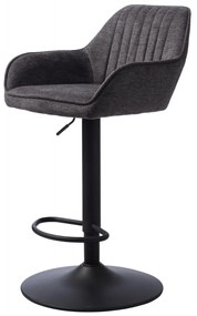 Barová stolička Nolan, otočná, s nastaviteľnou výškou, sivá (50830001)