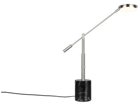 Čierna/v striebornej farbe LED stolová lampa (výška 65 cm) Fiore – Trio Select