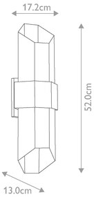 Quoizel QZ-CHASM-L-BKW - LED Vonkajšie svietidlo CHASM 2xLED/9,5W/230V IP44