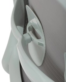 Autronic - Židle kancelářská, bílý plast, šedý MESH a šedá látka, plastový kříž, houpací mechanismus. - KA-S425 GREY