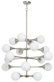 Bulb Fiction závesná lampa 20 strieborná Ø102 cm