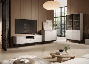 TV skrinka Japandi, 154 cm, béžová kašmír