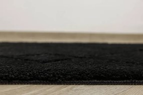 Kúpeľňový koberček Moreno čierny, kosoštvorce