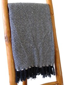 Boho Pohodlný Prehoz - 125 x 150 cm - Námornícka cik-cak Sada 5 ks zvýhodnená cena