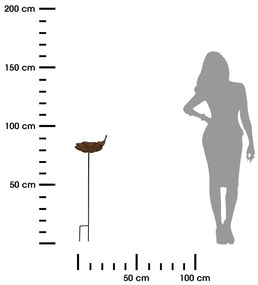 Stojace vtáčie napájadlo BIRW III 91 cm hnedé