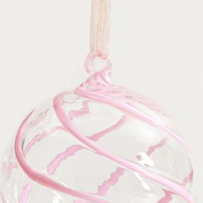 Závesná vianočná dekorácia LAAWEL ružová 751813