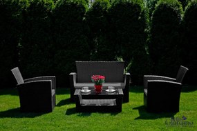 Sada záhradného nábytku Unico čierna