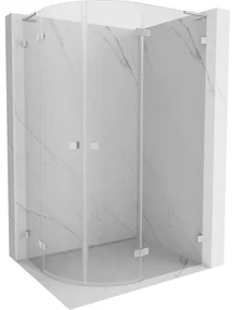 Mexen Lunar, L pravý polkruhový sprchový kút 90 x 70 cm, 8mm číre sklo, oceľový profil, 833L-090P-070L-97-00