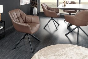 Papillon v hnedom odtieni otočná stolička