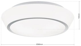 Orion - Kúpeľňové stropné svietidlo TENA 3xE27/60W/230V pr. 38 cm IP44 biela