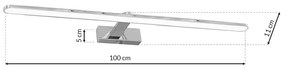 Nástenné LED svietidlo Splash, 1x LED 21w, 4000k, (100 cm), ch