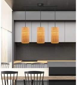 Luster na lanku FLERI 3xE27/60W/230V ratan