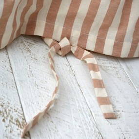 Obliečky v terakotovej farbe na dvojlôžko 200x200 cm Zanzibar Stripe – Pineapple Elephant