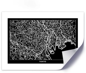 Gario Plagát Plán mesta Tokio Farba rámu: Bez rámu, Veľkosť: 100 x 70 cm