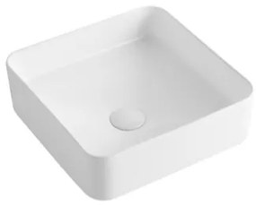 Umývadlo na dosku SAT Project 37x37 cm bez otvoru na batériu SATUMPRO3737S, 1 ks