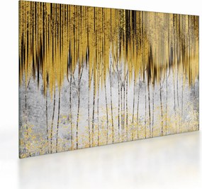 Sklenený obraz - Zlaté čiary (70x50 cm)