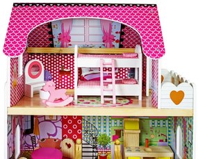 Drevený domček pre bábiky Sapphire SK-02