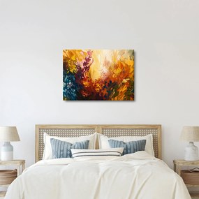 Obraz - Abstraktná maľba kvetov (70x50 cm)