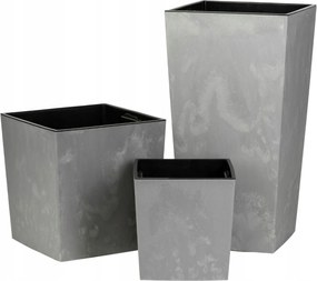 Sada 3 ks květináčů Walter šedý beton