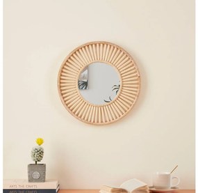 Eglo 425037 - Nástenné zrkadlo MITSUKE pr. 40 cm bambus