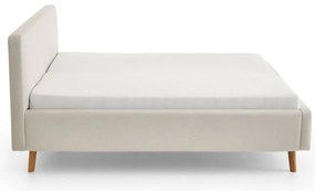 Krémovobiela čalúnená jednolôžková posteľ bez roštu 120x200 cm Mattis – Meise Möbel