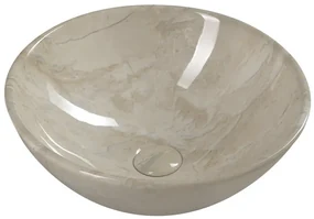 Sapho Sapho, DALMA keramické umývadlo na dosku Ø 42 cm, béžová, MM127
