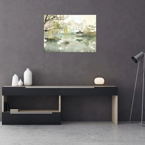 Obraz - Čínske jazero (70x50 cm)