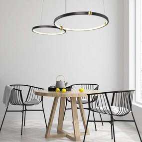 Toolight Toolight, LED závesné svietidlo + diaľkové ovládanie APP763-30-50, čierna, OSW-00786
