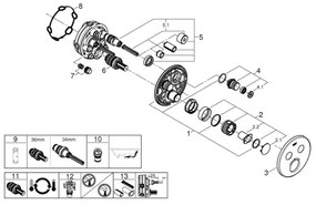 GROHE 29119GN0 – termostat na podomietkovú inštaláciu GROHTHERM SMARTCONTROL, zlatý