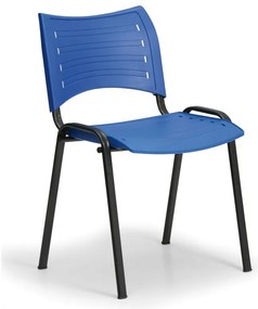 Plastová stolička SMART - čierne nohy, modrá